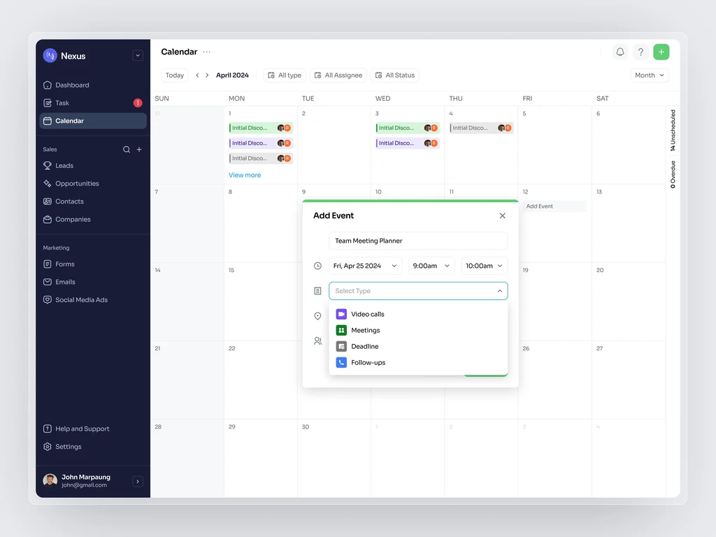财务核对 CRM 客户管理系统